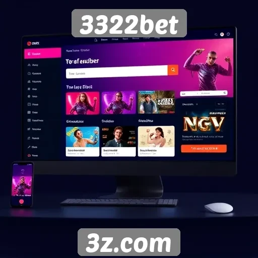 Interface do usuário no site 3322bet é acessível